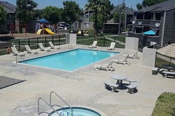 Poolside dining tables